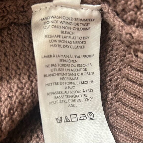 Free People Hailee Sweater Skirt Set M Brown Mock Neck Cropped Pullover Midi - Picture 13 of 13